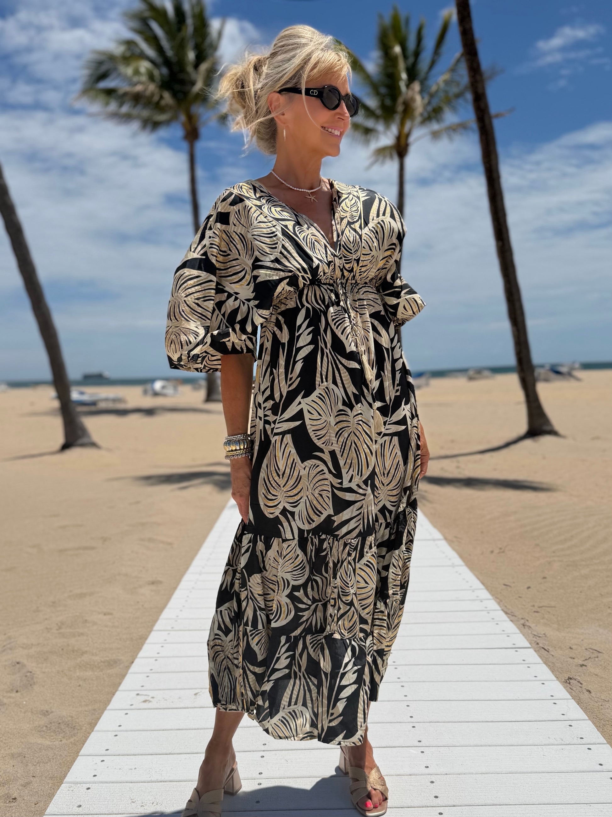 Beach Vibes Silk Blend Dress Beach Vibes Silk Blend Dress