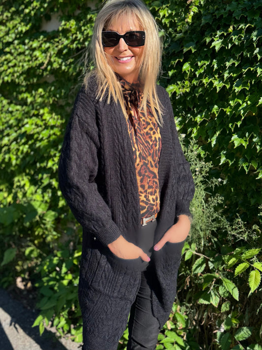 Cozy Cable Knit Cardi | C203