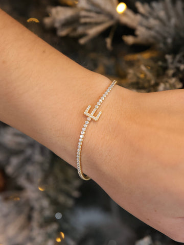 Initial Tennis Bracelet