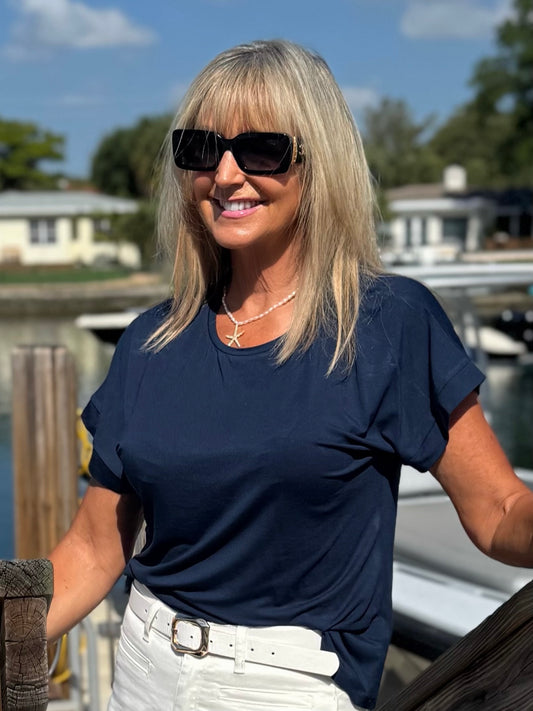 Must-Have Nautical Crew Neck Tee | T332