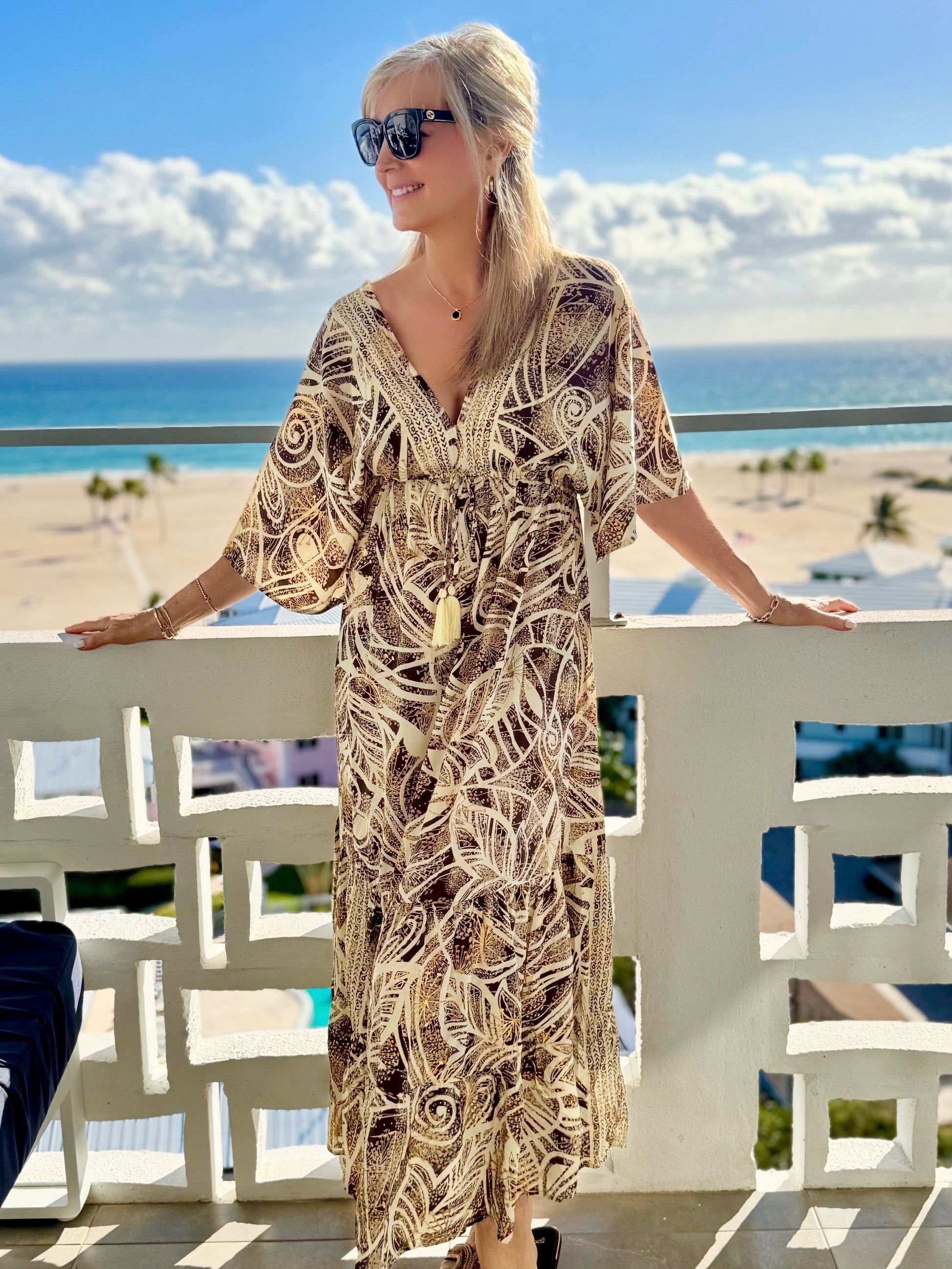 st tropez west linen dress St Tropez West Dress Womens 2 Navy White Diamond Print Linen Sleeveless Shift