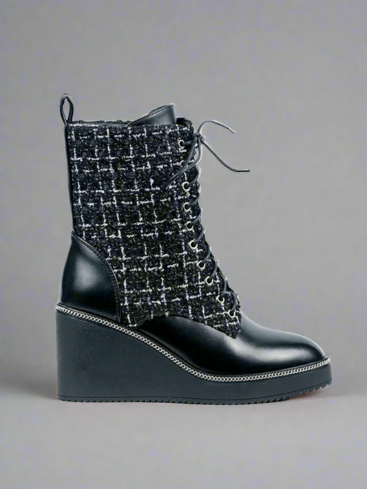 Comfy Chenille Wedge Boot | BT201