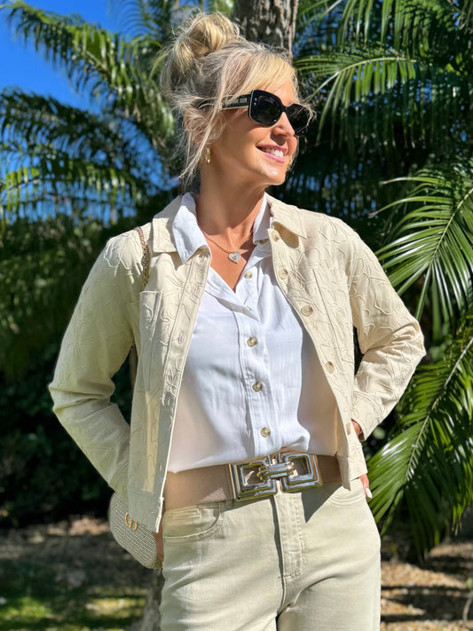 Floral Breeze Button Front Jacket | JK237