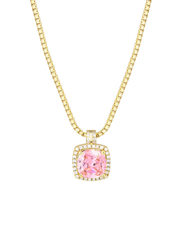 Belle Birthstone CZ Necklace | 14k Gold Vermeil