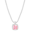 Belle Birthstone CZ Necklace | Silver