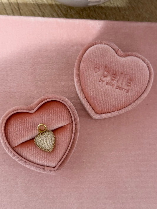 Mini CZ Heart Charm Pendant