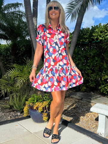 Spring Vibes Dress With Button Detail | D235