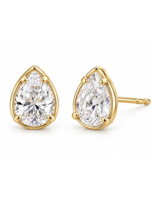 Belle Teardrop CZ Stud