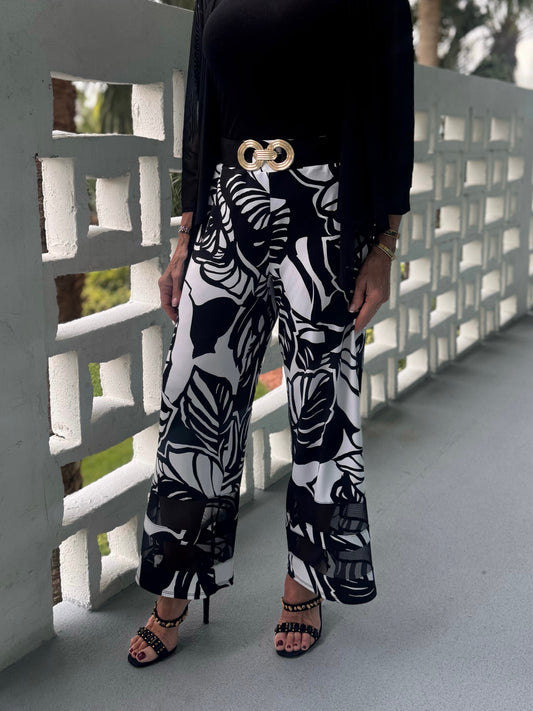 Print Pull-On Pant With Mesh Detail | PA260 (Pre-Order)