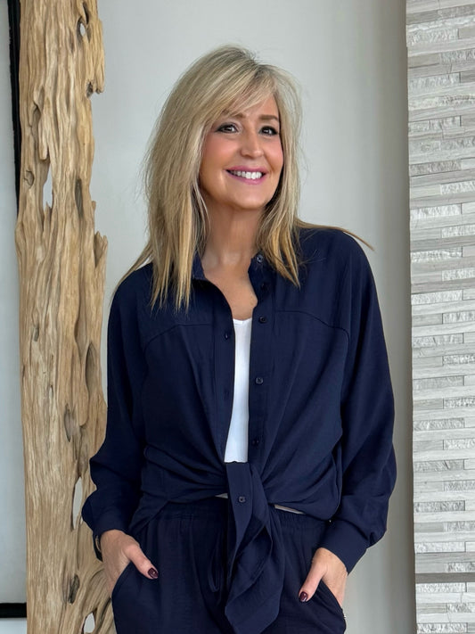 Woven Button-Up Tunic | T241