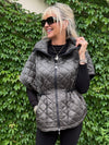Quilted Nylon Shawl-Neck Boxy Vest | R299