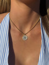 The Athena Medallion Necklace | Ball Bead Necklace