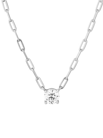 Timeless Chain CZ Necklace | Silver