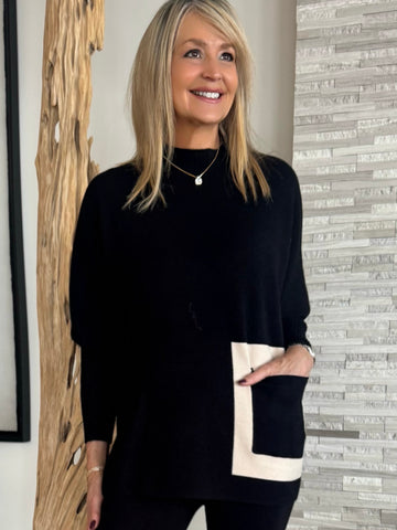 Sweater With Contrast Pocket | SW252