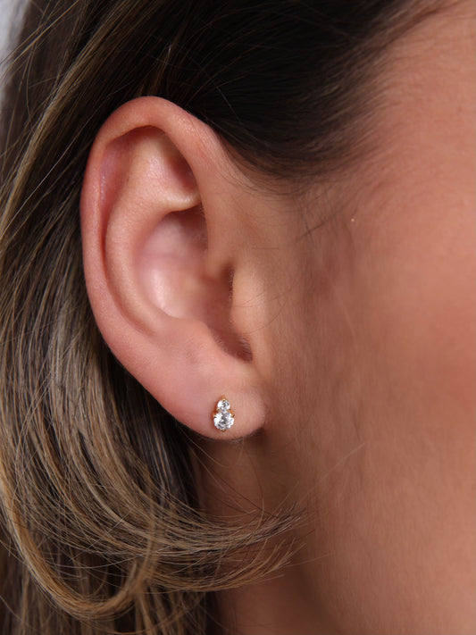 Teardrop CZ Studs
