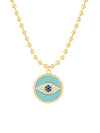 The Athena Medallion Necklace | Ball Bead Necklace