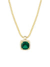Belle Birthstone CZ Necklace | Gold