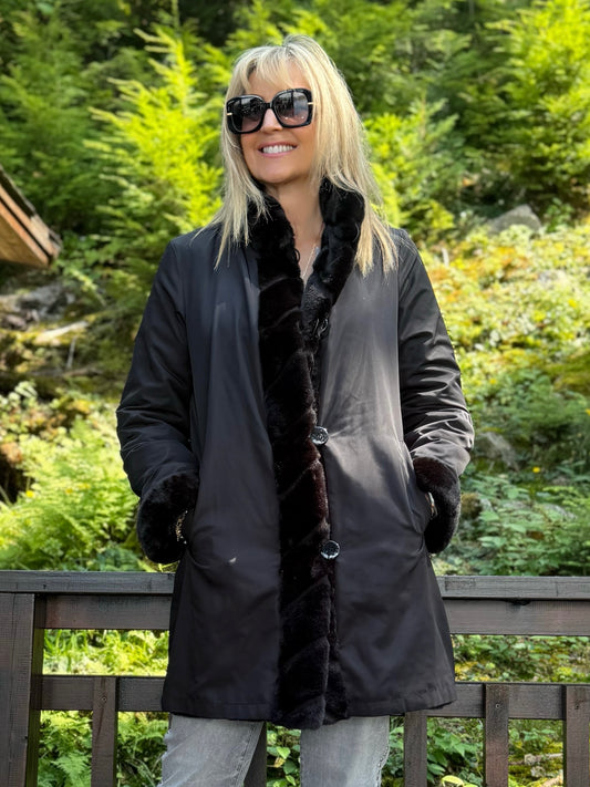 Fab Reversible Faux Fur Coat | JK222