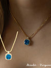 Belle Birthstone CZ Necklace | Gold