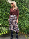 Chic Printed Maxi Skirt | SK228
