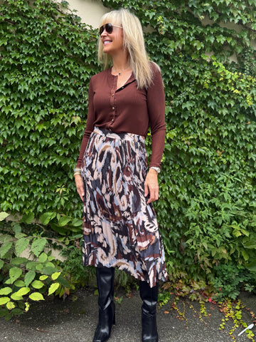 Chic Printed Maxi Skirt | SK228