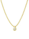 Teardrop Ball Bead CZ Necklace