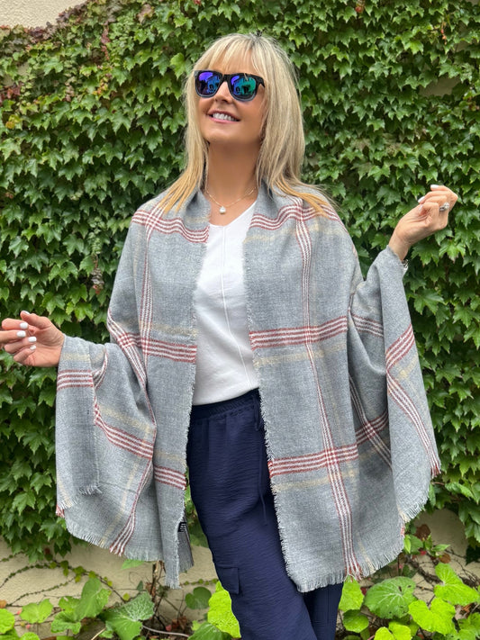 Plaid Sparkle Scarf | SC111