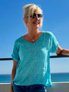 100% Linen Italian Perfect Tee | T231