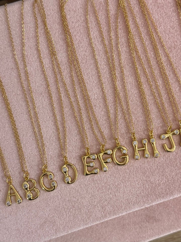 It-Girl CZ Initial Necklace