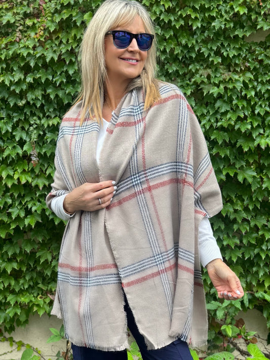 Plaid Sparkle Scarf | SC111