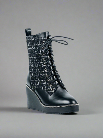 Comfy Chenille Wedge Boot | BT201