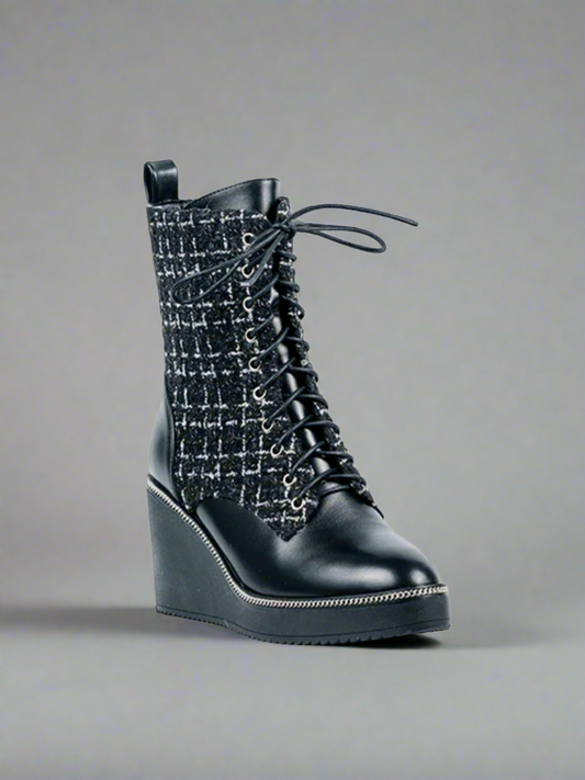 Comfy Chenille Wedge Boot | BT201