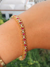 Ruby Wave CZ Tennis Bracelet