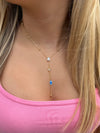 Protection CZ Lariat Necklace
