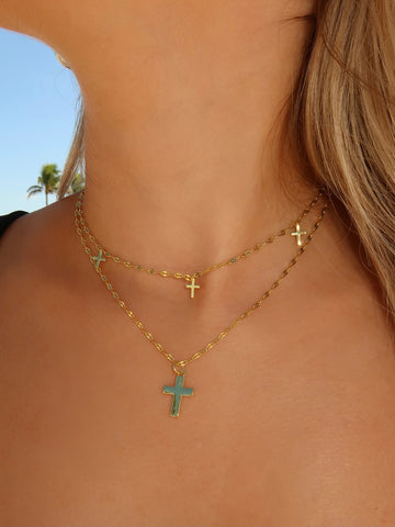 Cross My Heart Necklace Set