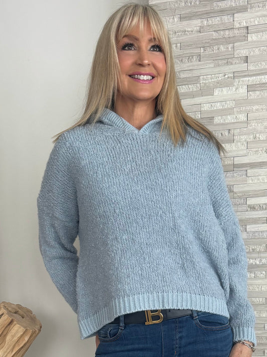 Italian Cozy Sweater With Hood | SW256
