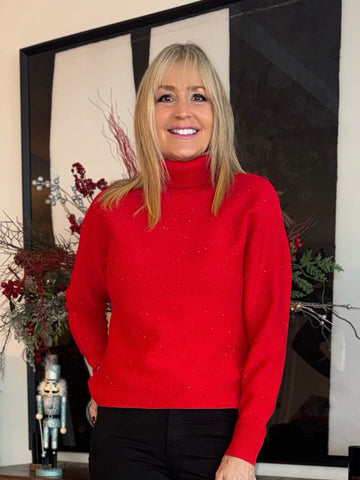 Glitter & Glow Turtleneck Sweater | SW245