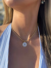 The Athena Medallion Necklace | Ball Bead Necklace
