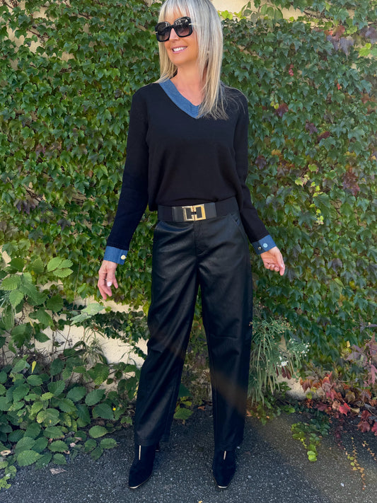 Luxe Vegan Leather Pant | PA295