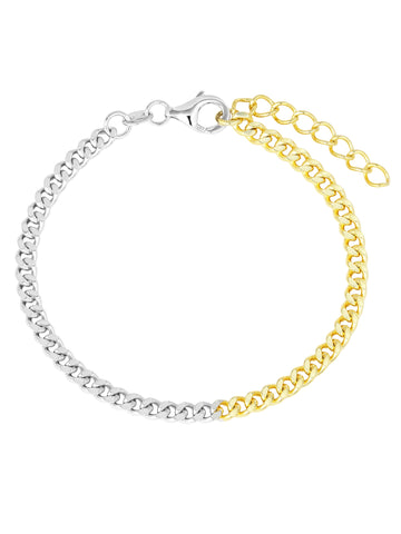 Two Tone Chain Bracelet