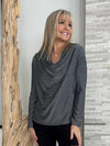 Holiday Glitter Italian Cowl Top | T272