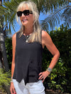 Airflow Front Slit Cami With Pocket | T337