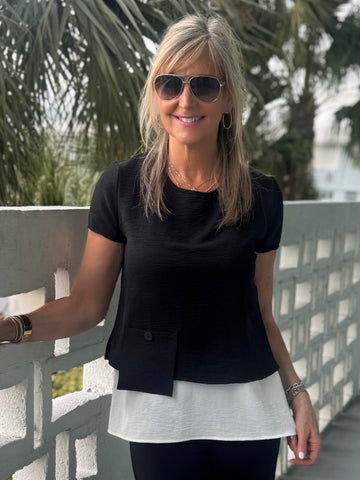 2-Piece Asymmetrical Party In The Back Fooler Top | T238 (Pre-Order)