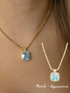 Belle Birthstone CZ Necklace | Gold