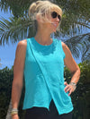 Airflow Front Slit Cami With Pocket | T337