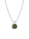 Belle Birthstone CZ Necklace | Silver