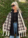 Cozy Houndstooth Blanket Scarf | SC208