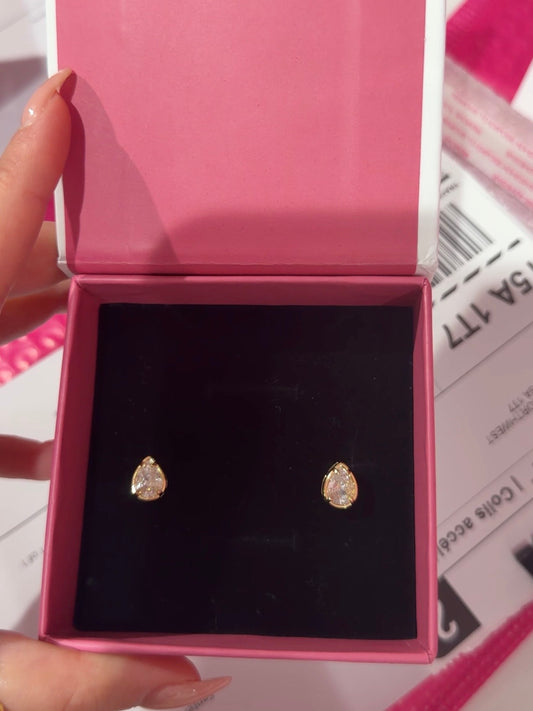 Belle Teardrop CZ Stud