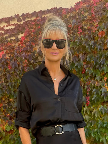 Satin Button-Up Top | T250