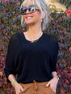 Italian Dolman Sleeve Knit Top | T391